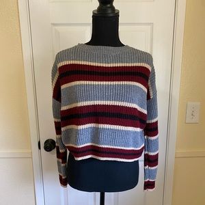 Knitted top with stripes